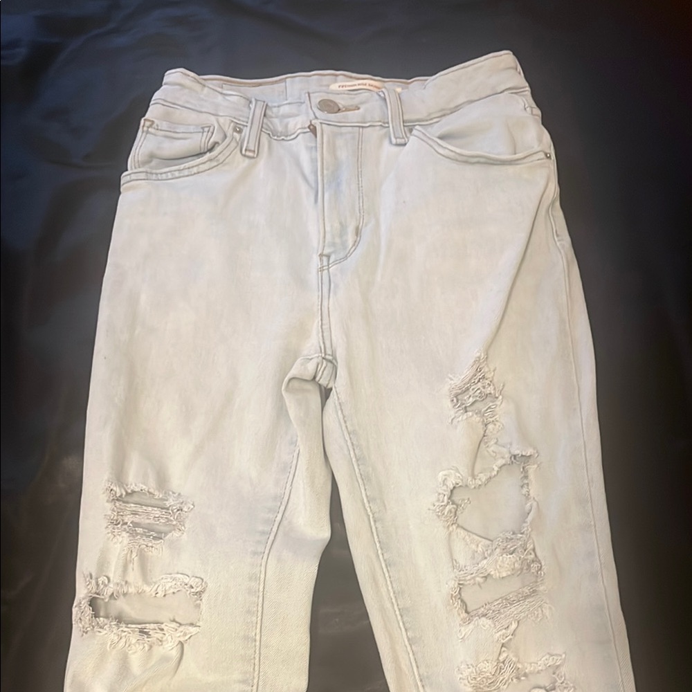 Light Blue Distressed Women's Jeans